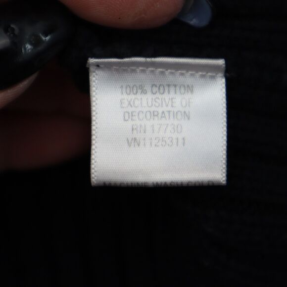 Converse Sweater Womens M Black Long Sleeve Cowl Neck Knit Pullover Stretch - Picture 15 of 16